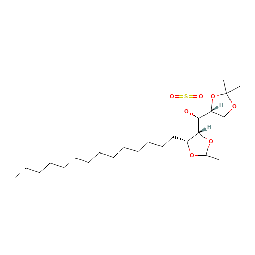 (2R,3R,4R,5R)-1,2:4,5-Di-O-isopropylidene-3-nonadecanol Methanesulfonate (CAS: 570414-09-4) - Related Chemical Product
