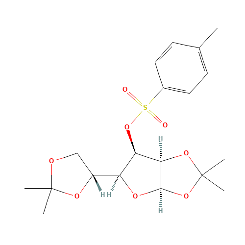 1,2:5,6-Di-O-isopropylidene-3-O-tosyl-a-D-gulofuranose (CAS: 19131-06-7) - Chemical Structure and Molecular Formula 