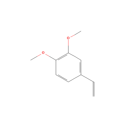 3,4-Dimethoxy Styrene (CAS: 6380-23-0) - Chemical Structure and Molecular Formula 