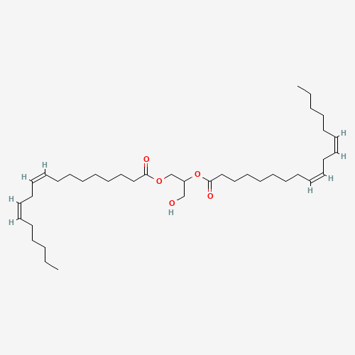 1,2-Dilinoleoylglycerol (CAS: 2442-62-8) - Chemical Structure and Molecular Formula 