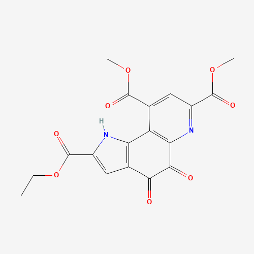 7,9-Dimethoxycarbonyl-2-ethoxycarbonyl-1H-pyrrolo-[2,3-f]quinoline-4,5-dione (CAS: 80721-47-7) - Related Chemical Product