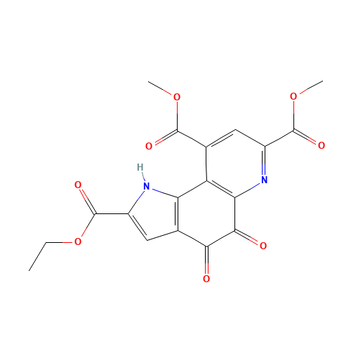 7,9-Dimethoxycarbonyl-2-ethoxycarbonyl-1H-pyrrolo-[2,3-f]quinoline-4,5-dione (CAS: 80721-47-7) - Related Chemical Product