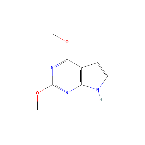 2,6-Dimethoxy-7-deazapurine (CAS: 90057-09-3) - Chemical Structure and Molecular Formula 