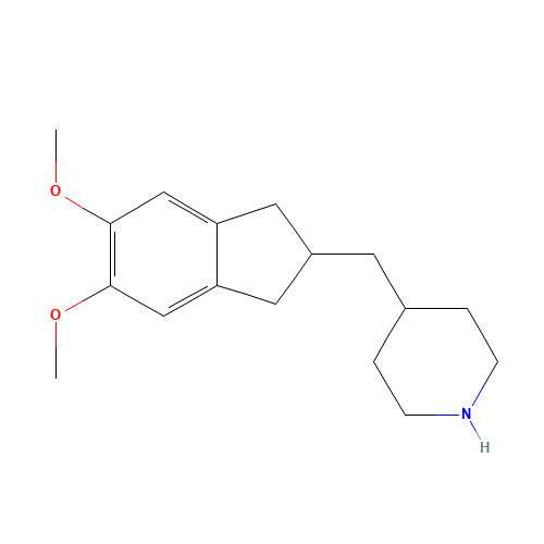 5,6-Dimethoxy-2-[(4-piperidyl)methyl]indane  (Donepezil Impurity) (CAS: 844694-83-3) - Chemical Structure and Molecular Formula 
