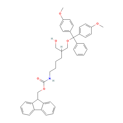 1-O-Dimethoxytrityl-2-(N-Fmoc)-4-Aminobutyl)-1,3-propanediol,90% (CAS: 147190-32-7) - Related Chemical Product