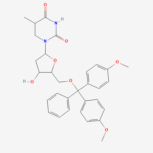 5'-O-(4,4'-Dimethoxytrityl)-3'-b-hydroxythymidine (CAS: 112501-53-8) - Chemical Structure and Molecular Formula 