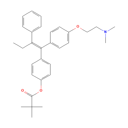 (E)-1-[4-[2-(N,N-Dimethylamino)ethoxy]phenyl]-1-[4-(trimethylacetoxy)phenyl]-2-phenylbut-1-ene (CAS: 177748-19-5) - Related Chemical Product