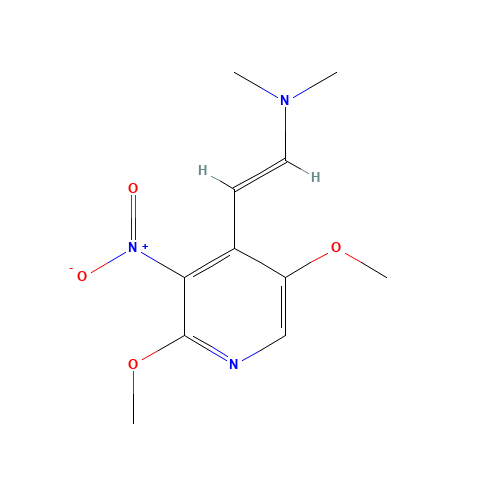 2,5-Dimethoxy-4-[2-(dimethylamino)ethenyl]-3-nitropyridine (CAS: 917918-82-2) - Related Chemical Product