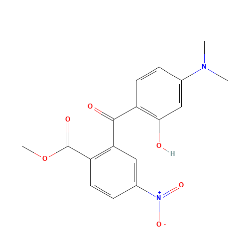 4-Dimethylamino-2-hydroxy-2'-methoxycarbonyl-5'-nitrobenzophenone (CAS: 159435-02-6) - Related Chemical Product