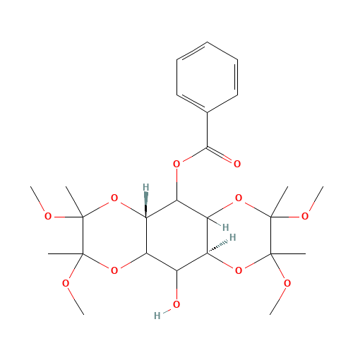 1,6-O-[(1R,2R)-1,2-Dimethoxy-1,2-dimethyl-1,2-ethanediyl]-3,4-O-[(1S,2S)-1,2-dimethoxy-1,2-dimethyl-1,2-ethanediyl]-5-benzoate-myo-inositol (CAS: 1068088-78-7) - Related Chemical Product