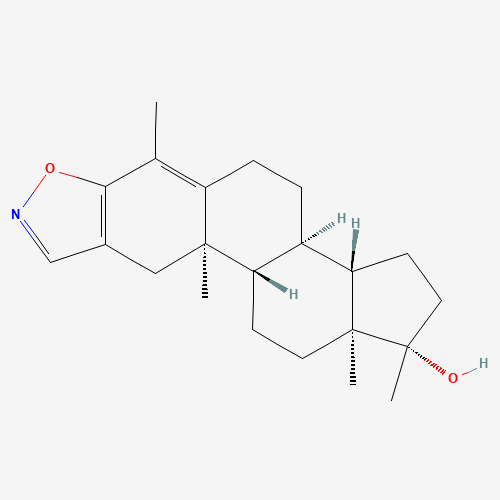 (17b)-4,17-Dimethyl-androsta-2,4-dieno[2,3-d]isoxazol-17-ol (CAS: 71507-21-6) - Chemical Structure and Molecular Formula 