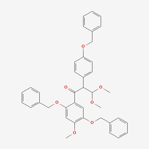 3,3-Dimethoxy-1-[5-methoxy-1,4-bis(phenylmethoxy)phenyl]-2-[4-(phenylmethoxy)phenyl]-1-propanone (CAS: 58115-19-8) - Related Chemical Product