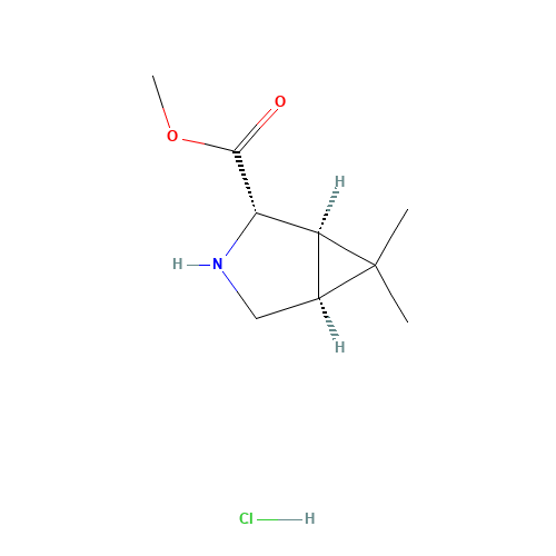 (1R,2S,5S)-6,6-Dimethyl-3-azabicyclo[3.1.0]hexane-2-carboxylic Acid Methyl Ester Hydrochloride (CAS: 565456-77-1) - Chemical Structure and Molecular Formula 