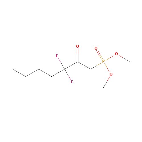 Dimethyl(3,3-difluoro-2-oxoheptyl)phosphonate (CAS: 50889-46-8) - Chemical Structure and Molecular Formula 