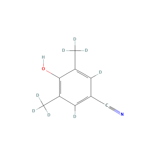 3,5-Dimethyl-4-hydroxybenzonitrile-d8 (CAS: 1142096-16-9) - Chemical Structure and Molecular Formula 