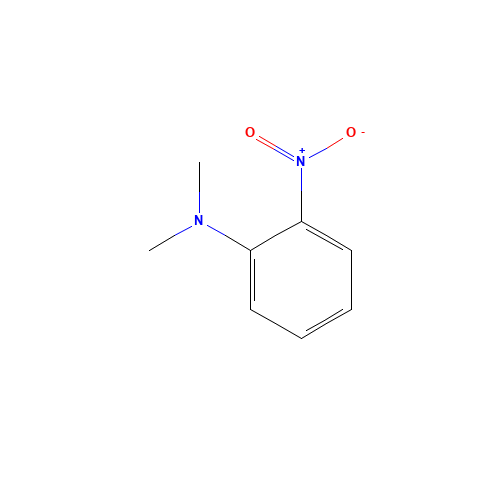 N,N-Dimethyl-2-nitroaniline (CAS: 610-17-3) - Chemical Structure and Molecular Formula 