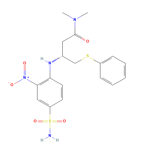 (R)-N,N-Dimethyl-3-[(2-nitro-4-sulfamoylphenyl)amino]-4-phenylsulfanylbutanamide (CAS: 406233-34-9) - Related Chemical Product