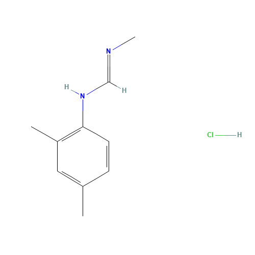 N'-(2,4-Dimethylphenyl)-N-methylformamide Hydrochloride (CAS: 51550-40-4) - Chemical Structure and Molecular Formula 