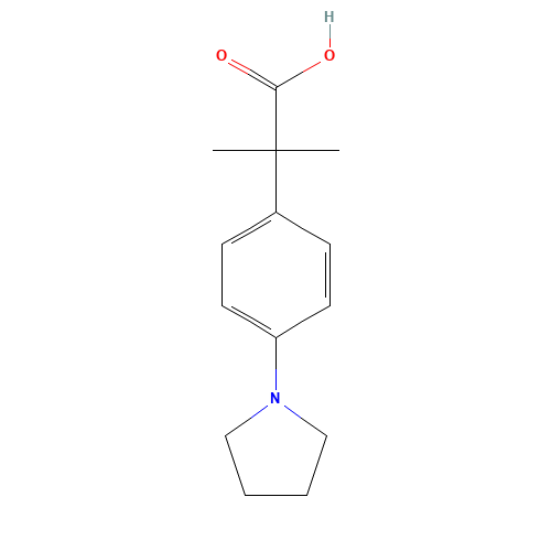 a,a-Dimethyl-4-(1-pyrrolidinyl)benzeneacetic Acid (CAS: 1018660-79-1) - Related Chemical Product