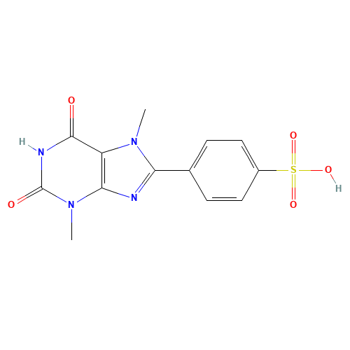 3,7-Dimethyl-8-p-sulfophenylxanthine (CAS: 149981-20-4) - Chemical Structure and Molecular Formula 