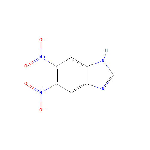 5,6-Dinitrobenzimidazole (CAS: 50365-37-2) - Chemical Structure and Molecular Formula 
