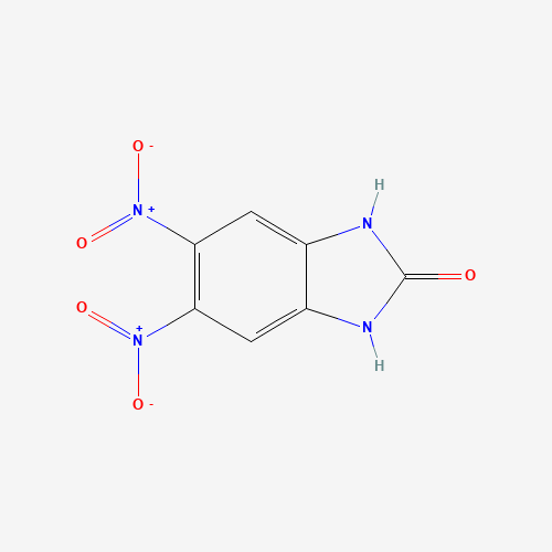 5,6-Dinitro-1,3-dihydro-benzoimidazol-2-one (CAS: 3705-86-0) - Chemical Structure and Molecular Formula 