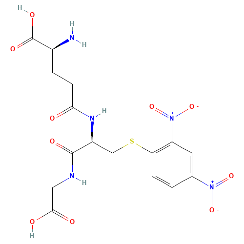 S-(2,4-Dinitrophenyl)-Glutathione (CAS: 26289-39-4) - Chemical Structure and Molecular Formula 