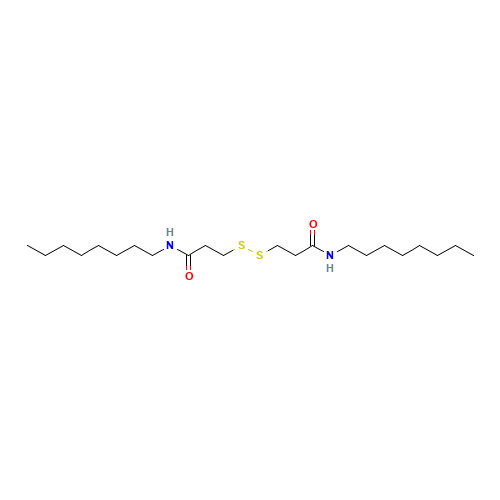 N,N'-Di-n-octyl-3,3'-dithiodipropionamide (CAS: 33312-01-5) - Chemical Structure and Molecular Formula 