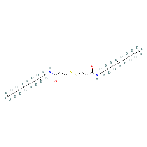 N,N'-Di-(n-octyl-d17)-3,3'-dithiodipropionamide (CAS: 1189685-87-7) - Chemical Structure and Molecular Formula 