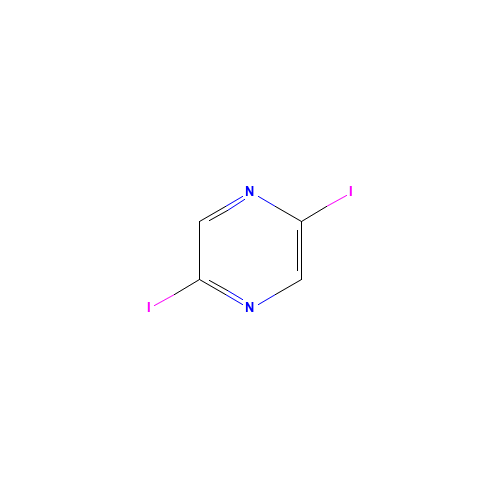 2,5-Diiodopyrazine (CAS: 1093418-77-9) - Chemical Structure and Molecular Formula 