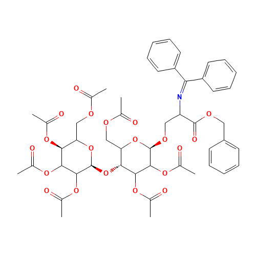 N-Diphenylmethylene-O-(2,3,6,2',3',4',6'-hepta-O-acetyl-b-D-lactosyl)-L-serine, Benzyl Ester (CAS: 337903-59-0) - Related Chemical Product