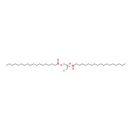 rac-1,2-Distearoyl-3-chloropropanediol (CAS: 72468-92-9) - Chemical Structure and Molecular Formula 