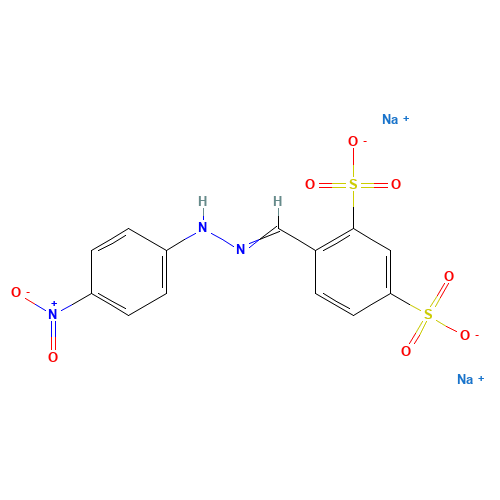 2,4-Disulfobenzaldehyde-4'-nitrophenylhydrazine Disodium Salt (CAS: 193149-77-8) - Chemical Structure and Molecular Formula 
