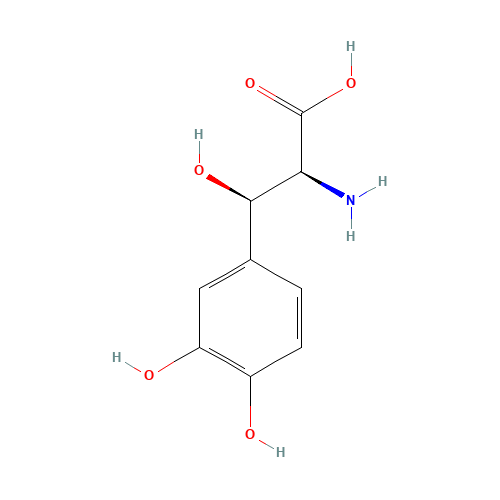 DL-threo-Droxidopa (CAS: 3916-18-5) - Chemical Structure and Molecular Formula 