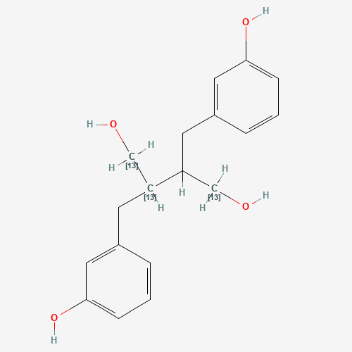 rac Enterodiol-13C3 (CAS: 918502-74-6) - Chemical Structure and Molecular Formula 