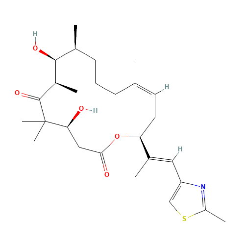 Epothilone D (synthetic) (CAS: 189453-10-9) - Chemical Structure and Molecular Formula 