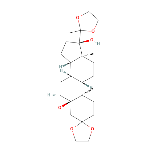 (5a,6a)-Epoxy-17a-hydroxy-pregnane-3,20-dione-3,20-bis(ethyleneketal) (CAS: 3496-78-4) - Related Chemical Product