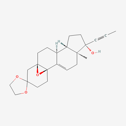 (5a,10a,17b)-5,10-Epoxy-17-hydroxy-17-(1-propyn-1-yl)-estr-9(11)-en-3-one Cyclic 1,2-Ethanediyl Acetal (CAS: 84371-57-3) - Related Chemical Product