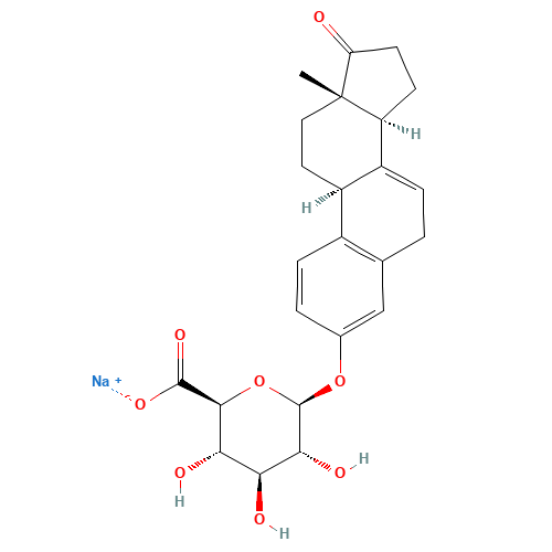 Equilin 3-O-b-D-Glucuronide Sodium Salt (CAS: 27610-12-4) - Chemical Structure and Molecular Formula 