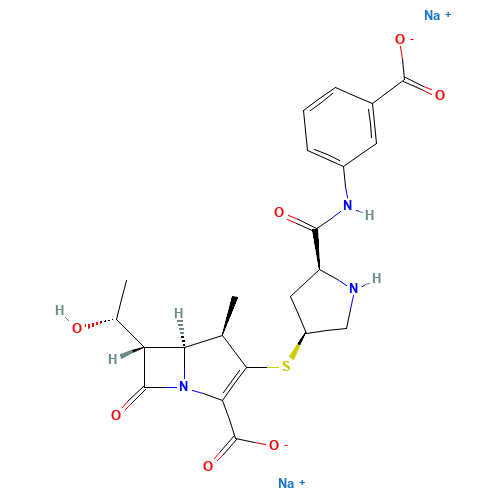 Ertapenem Disodium (CAS: 153832-38-3) - Chemical Structure and Molecular Formula 