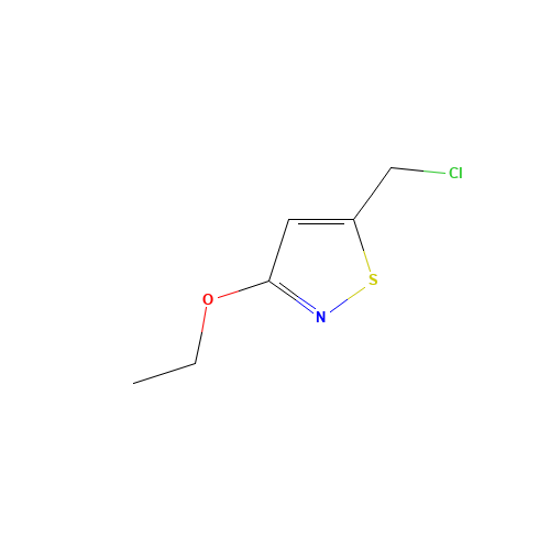 3-Ethoxy-5-chloromethylisothiazole (CAS: 170953-78-3) - Chemical Structure and Molecular Formula 