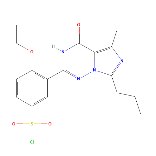 4-Ethoxy-3-(5-methyl-4-oxo-7-propyl-3,4-dihydro-imidazo[5,1-f][1,2,4]-triazin-2-yl)benzene-sulfonyl Chloride (CAS: 224789-26-8) - Related Chemical Product