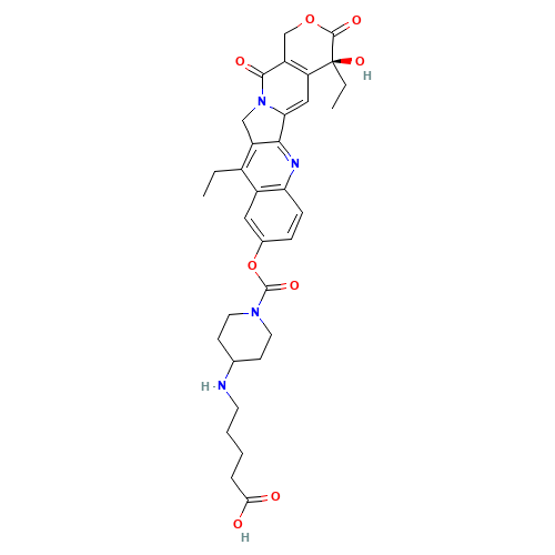 7-Ethyl-10-(4-N-aminopentanoic acid)-1-piperidino)carbonyloxycamptothecin (CAS: 181467-56-1) - Related Chemical Product