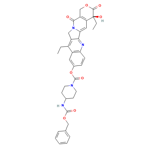 7-Ethyl-10-(4-[[benzylcarbamoyl]amino]-1-piperidino)carbonyloxycamptothecin (CAS: 1217686-49-1) - Related Chemical Product
