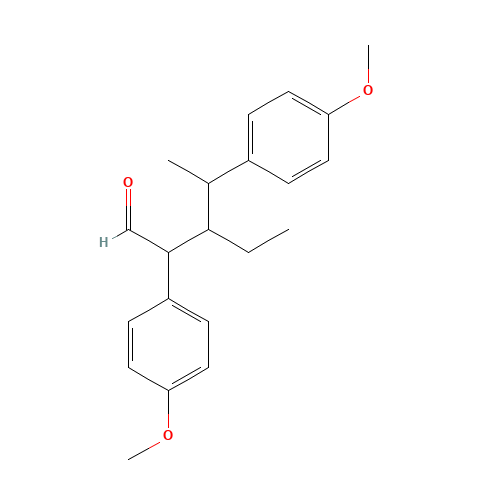 3-Ethyl-2,4-bis(p-methoxyphenyl)-1-pentanone (CAS: 74063-46-0) - Chemical Structure and Molecular Formula 