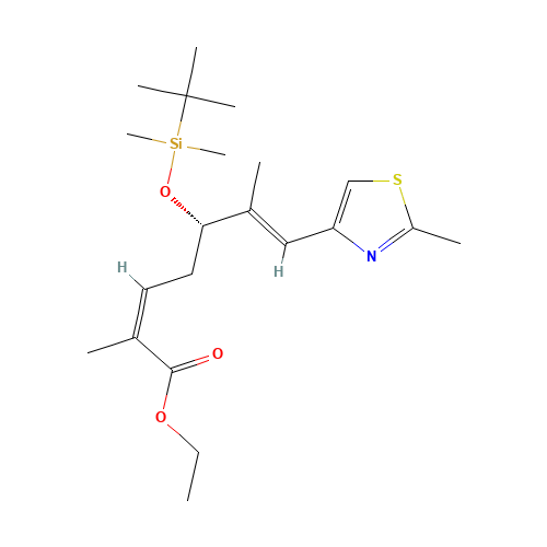 Ethyl (2Z,5S,6E)-5-{[tert-Butyl(dimethyl)silyl]oxy}-2,6-dimethyl-7-(2-methyl-1,3-thiazol-4-yl)hepta-2,6-dienoate (CAS: 218614-04-1) - Related Chemical Product