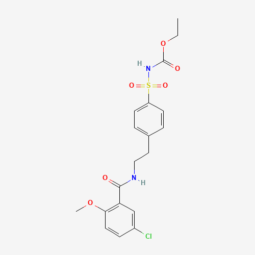 Ethyl 4-[2-(5-Chloro-2-methoxybenzamido)ethyl]benzene Sulfonamide Carbamate (CAS: 14511-59-2) - Chemical Structure and Molecular Formula 