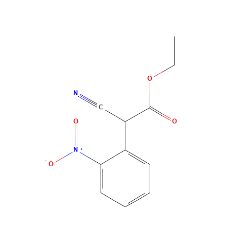 Ethyl Cyano(2-nitrophenyl)acetate (CAS: 65548-02-9) - Chemical Structure and Molecular Formula 