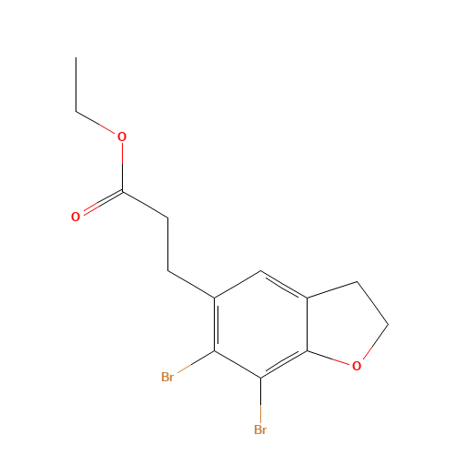 Ethyl 3-(6,7-Dibromo-2,3-dihydro-1-benzofuran-5-yl)propanoate (CAS: 196597-75-8) - Related Chemical Product