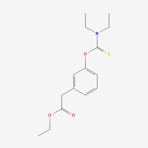 Ethyl 3-(O-Diethylthiocarbamoyl)phenylacetate (CAS: 67443-54-3) - Chemical Structure and Molecular Formula 